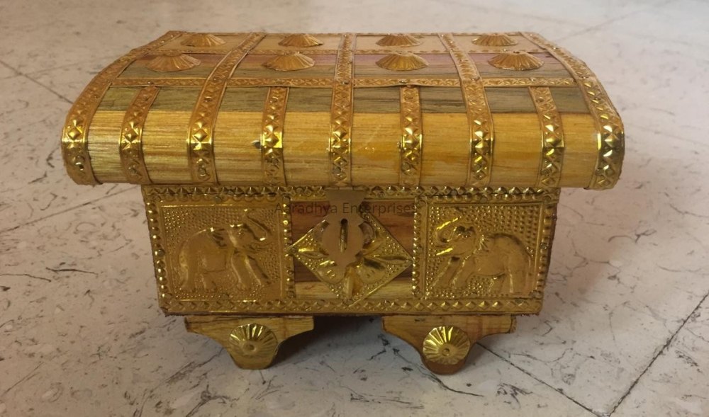 Gift Gallery Rectangle Traditional Handmade Sagwood Jewellery Box For Wedding Gifts, Size/Dimension: 12*8 Inch