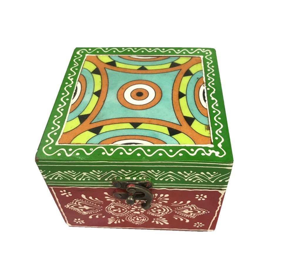 Multicolor Modern Vibrant Wooden Jewelry Box