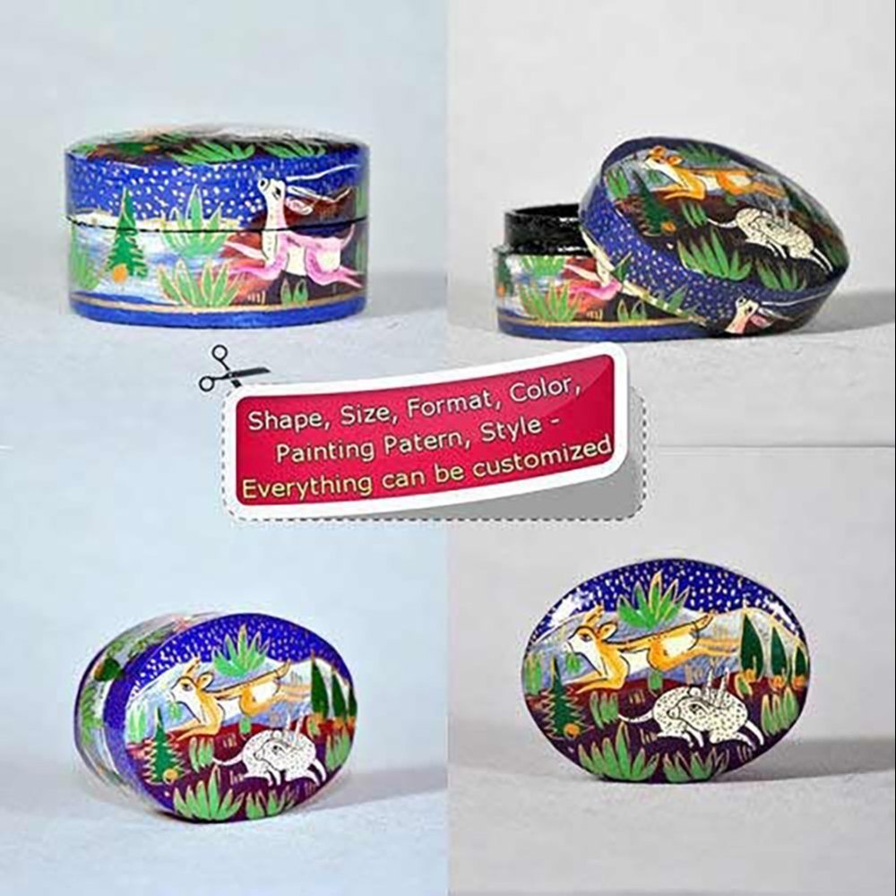 Paper Hand Painted Small Candy Souvenier Box