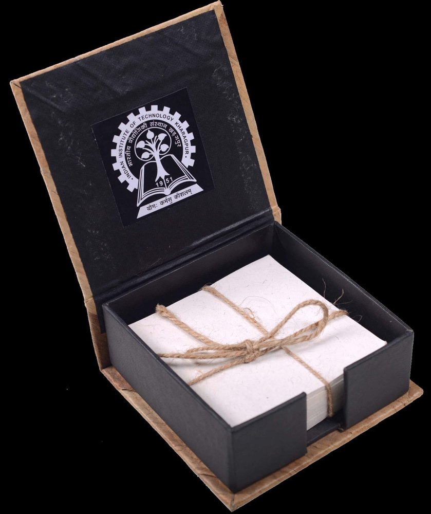 Square Natural Handmade Paper Hyacinth Slip Box