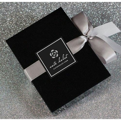 Black Cardboard Silk Invitation Box