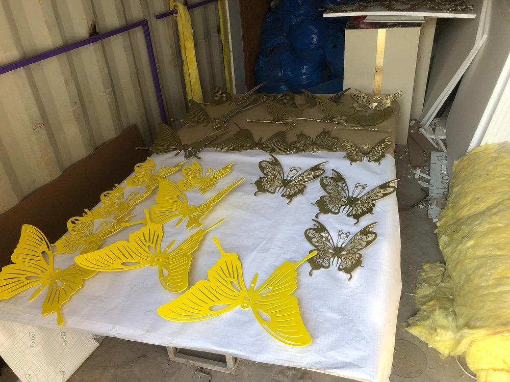 Yellow Fiber Wedding Props