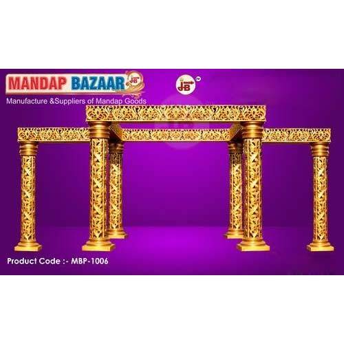 Golden Jali Wedding Pillar