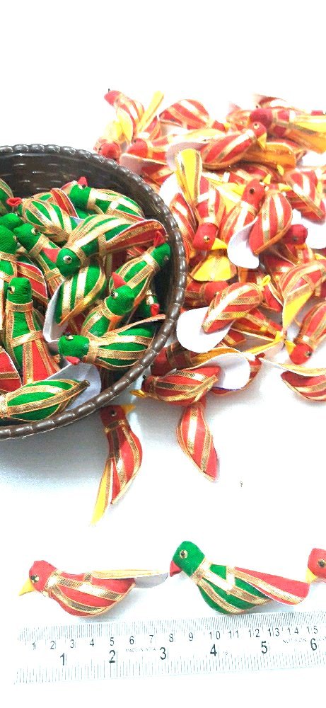 Assorted Colors Artificial Birds of Fabric