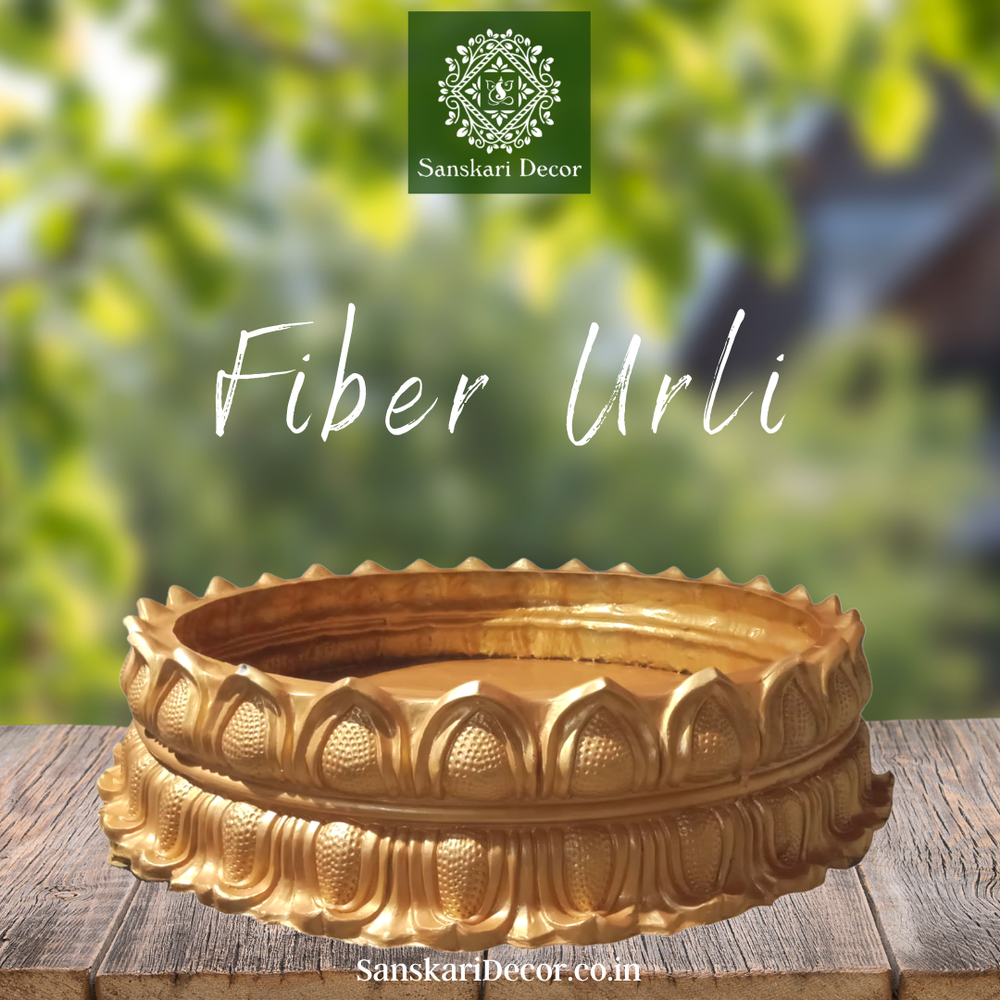 Fiber Lotus Urli, For Decoration