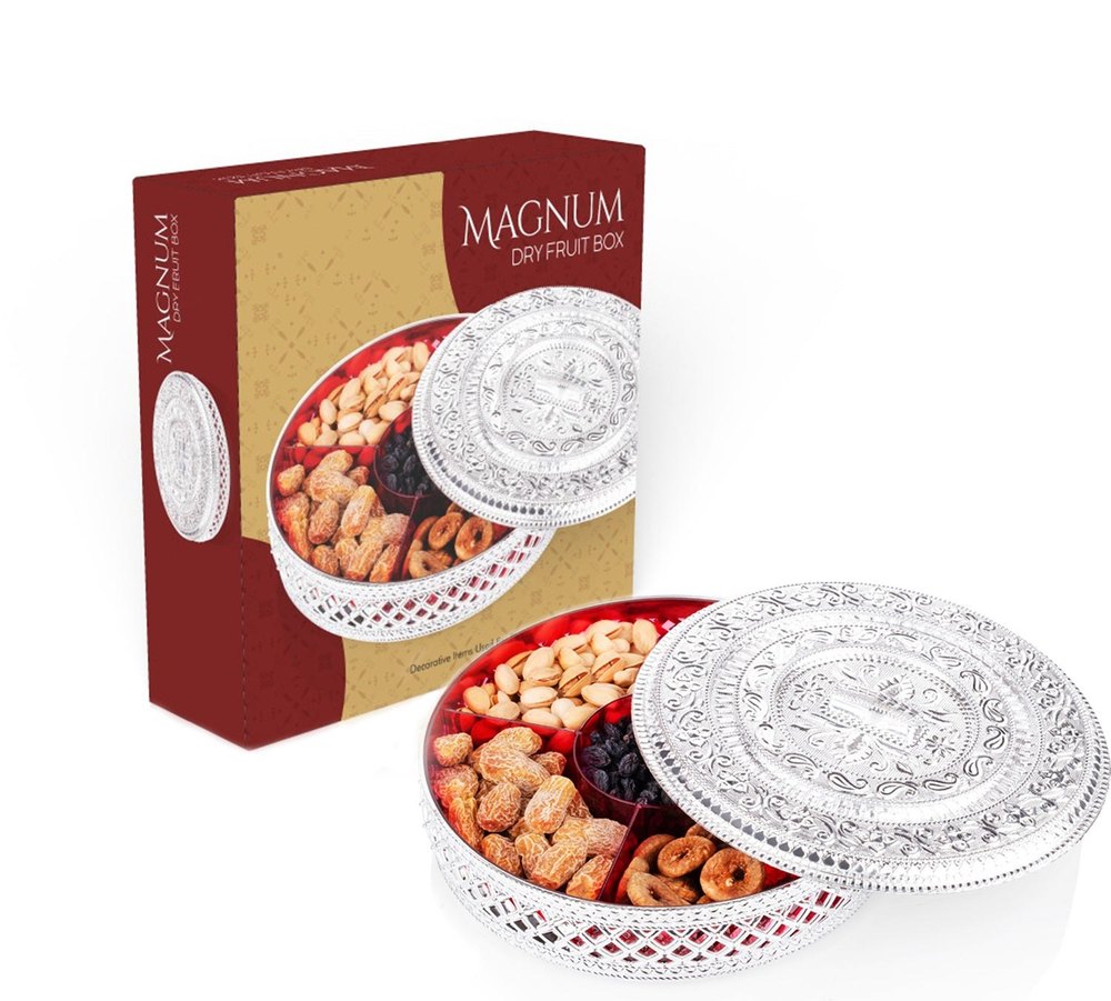 Round Candy Box, Dry Fruit Box For Kitchen Storage Home Decor