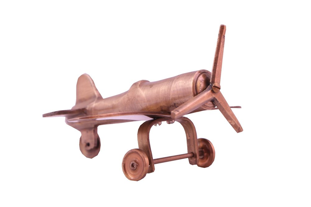 Vintage Brass Bras Aeroplane With Antique Finish (Standard Size), Size/Dimension: Lxb- 3 X 5 Inches