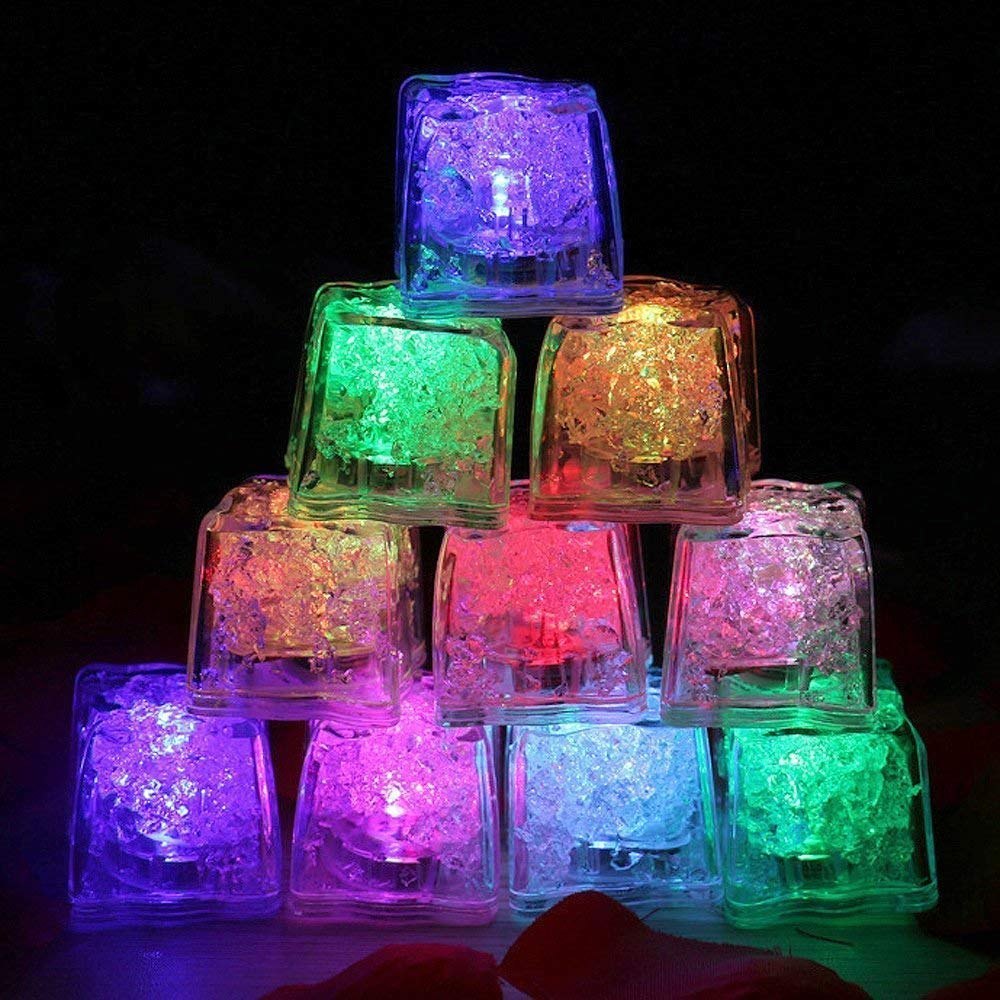 battery LED Ice Cubes Water Sensor