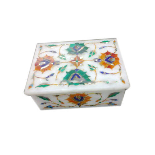 Stone Inlay Box, Size: 4x3x5