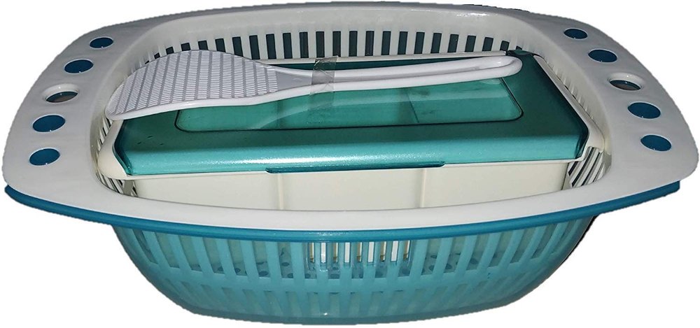3 Cases Masala Seasoning Box Rack with Spoon Rice Spoon, Vegetable Peeler & Strainer