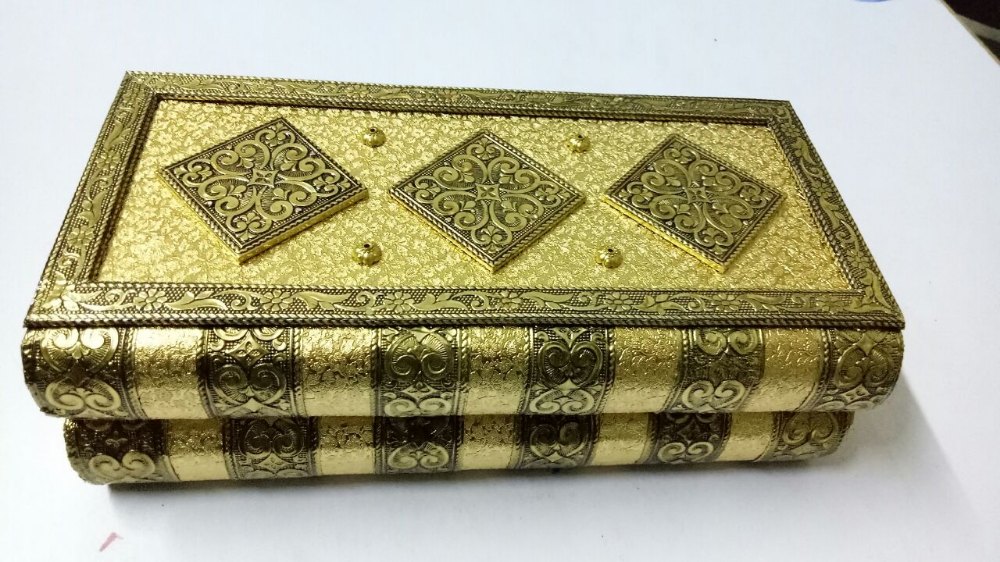Rectangle Brown Designer Jewellery Box For Wedding Gifts, Size/Dimension: 12*8 Inch