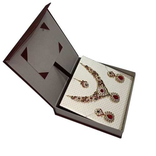 Rectangle Velvet Necklace Jewelry Box