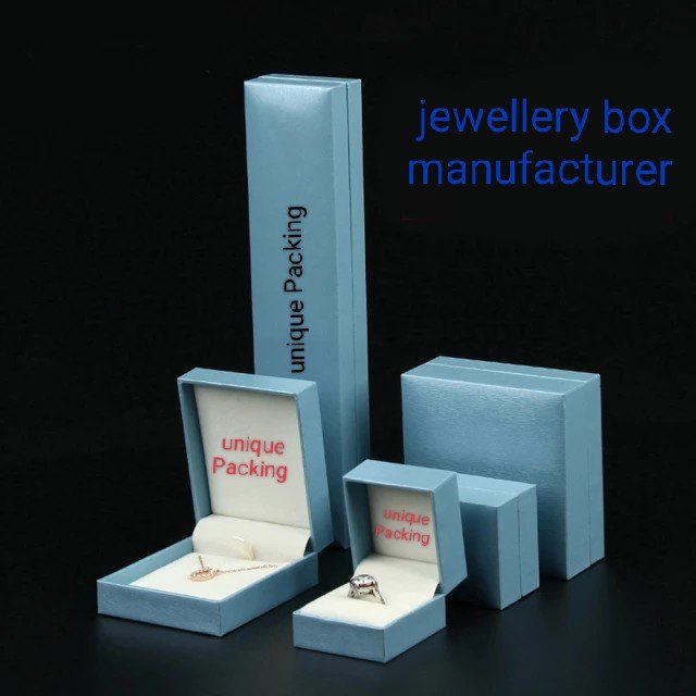 Square Blue Paper\'\'\'\' Necklace Jewelry Box