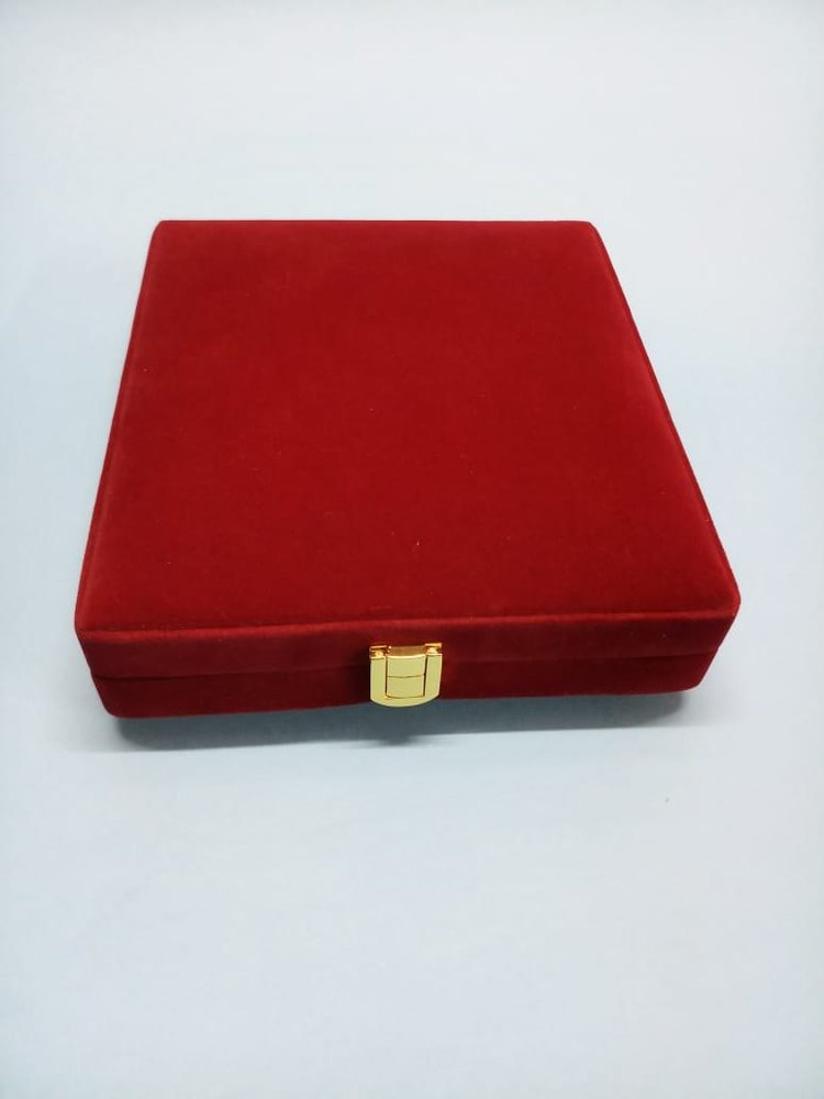 Square Red Necklace Jewellery Box, For Ring Packaging, Size/Dimension: 12-9-6