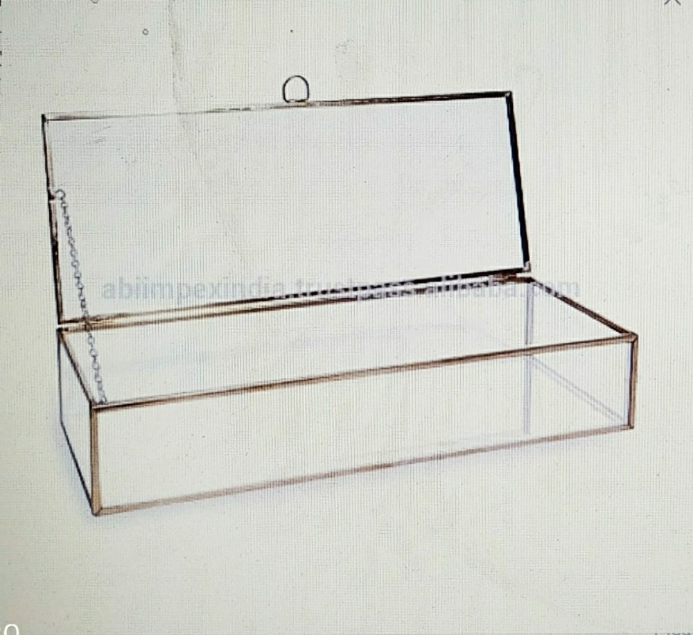 abiimpex Square Glass Jewelry Box, For For Jewelry Purpose