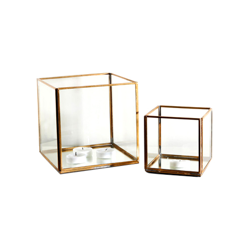 Transparent Square Glass Jewellery Boxes