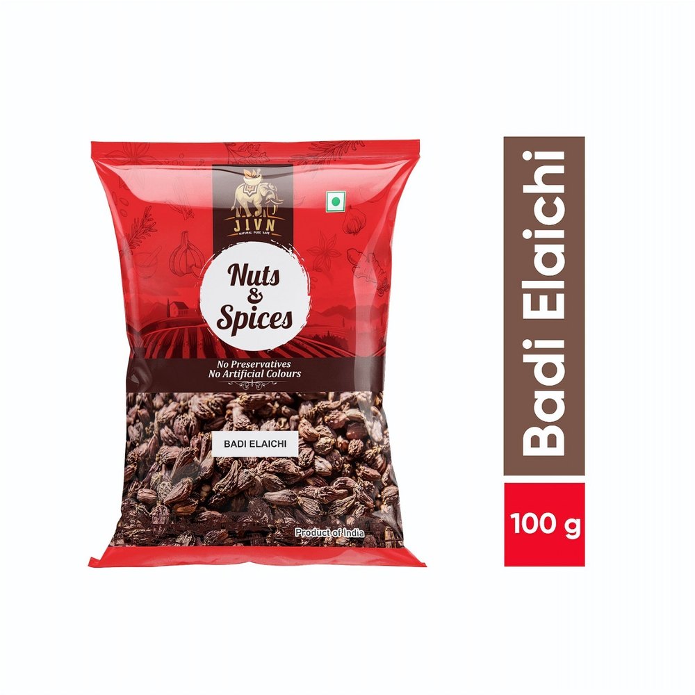 Whole Spices 100gm Jivn Premium Black Cardamom