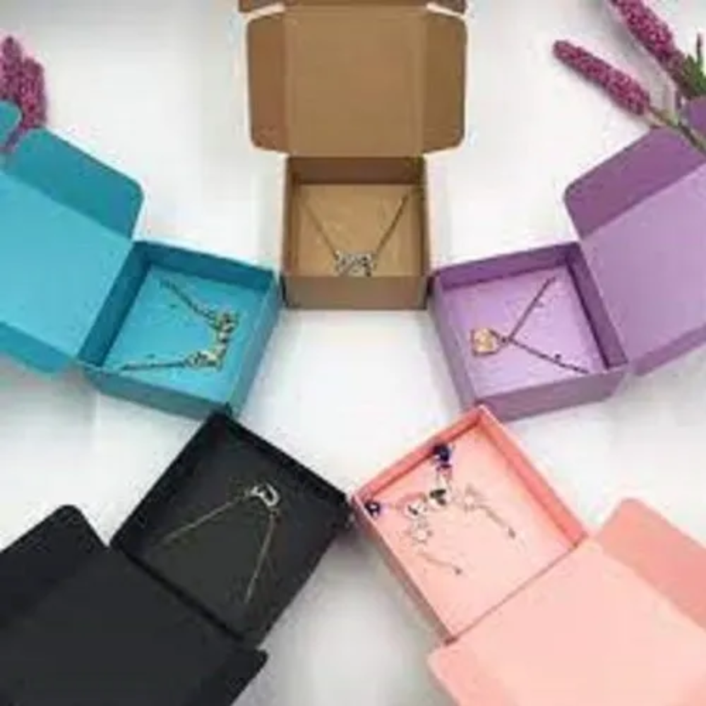 Rectangle Black Paper Jewelry Boxes