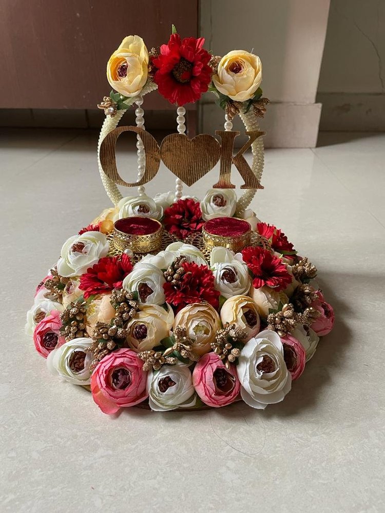 Round Golden Wedding Engagement Ring Platters, For Home