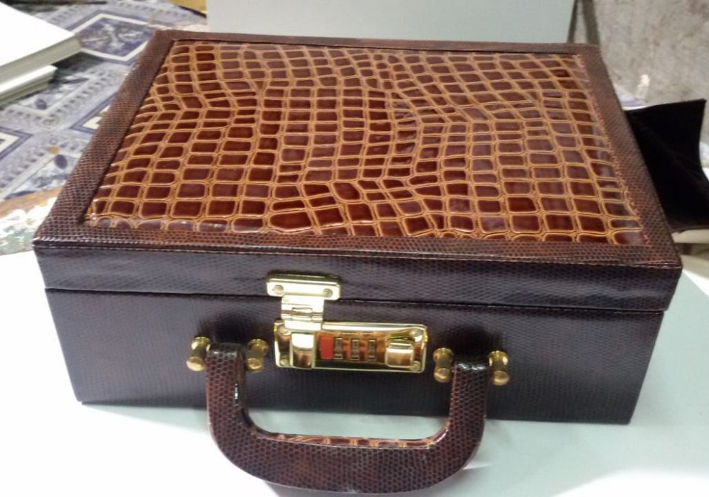 Square Brown Jewerllery Box Case(locker), For Ring Packaging