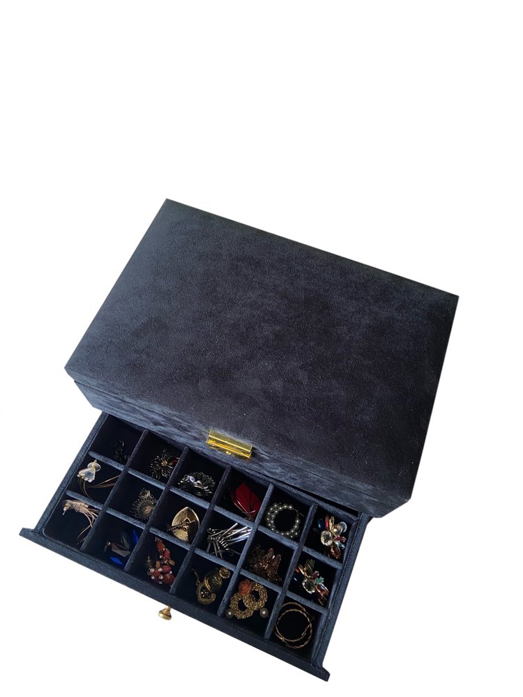 Rectangle Suede Jewelry Box