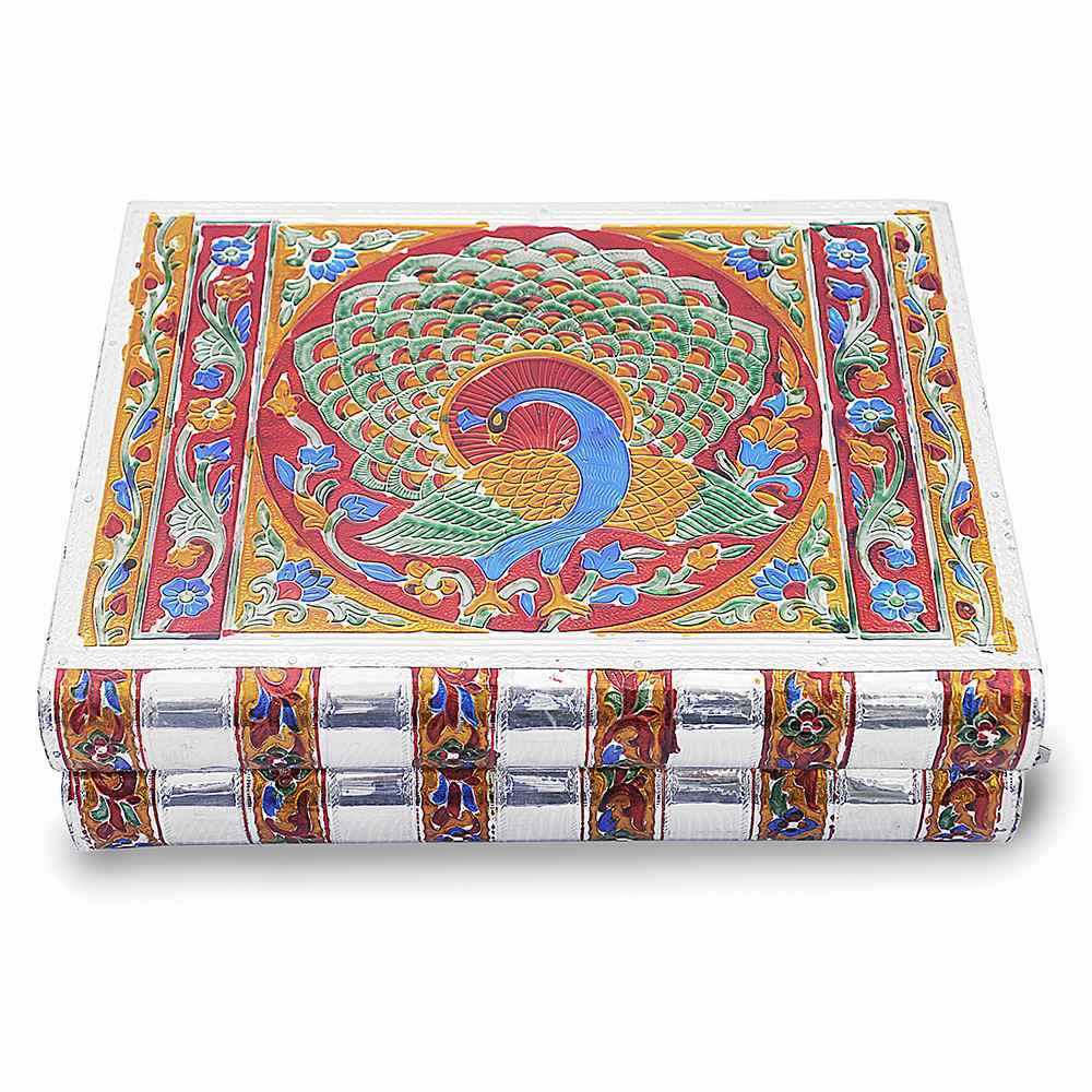 Metal Meenakari Work Jewellery Box -174