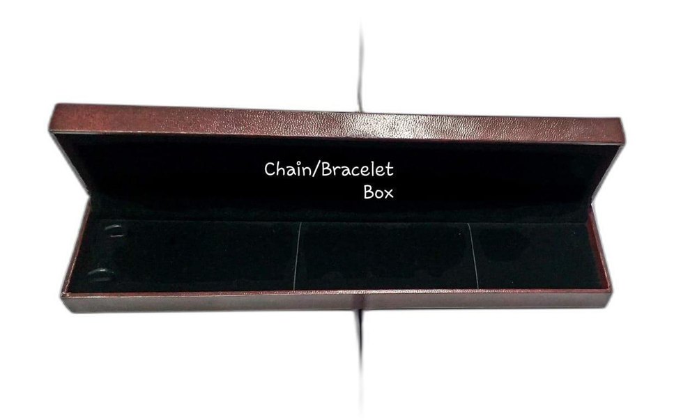 Rectangle Brown and Black Bracelet Jewelry Box, For Chain Packaging, Size/Dimension: 5 X 6 X 1.5 Inch