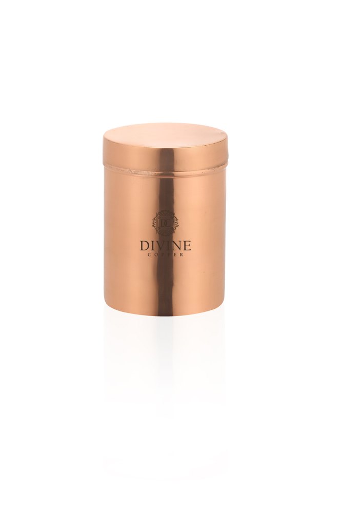 Copper Storage Boxes, Cylindrical
