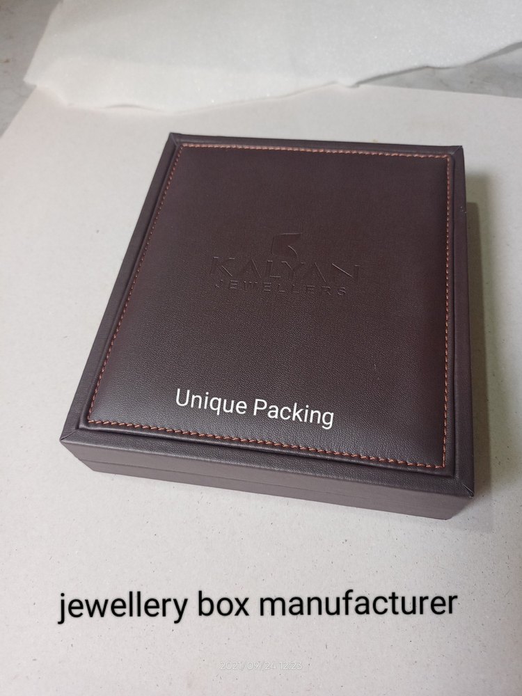 Square Brown Resin Jewellery Box