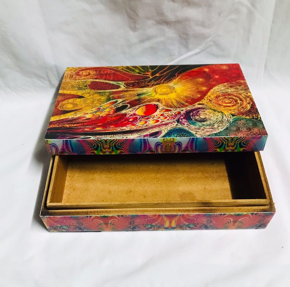 Rectangle Multicolor Resin Jewellery Box, Size/Dimension: 9X6X5