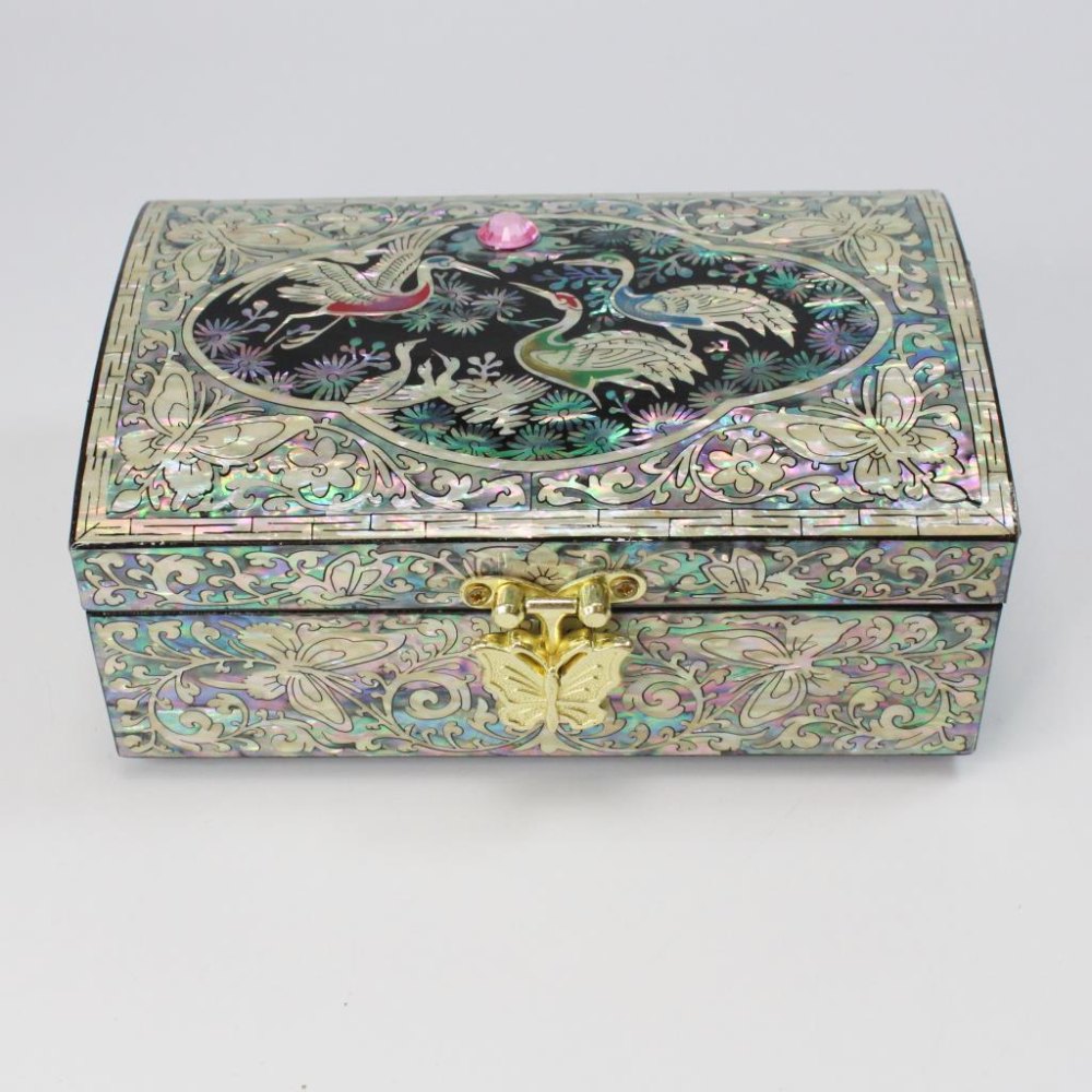 Rectangle Multicolor Resin Decorative Jewelry Box, Size: 6x4 Inch