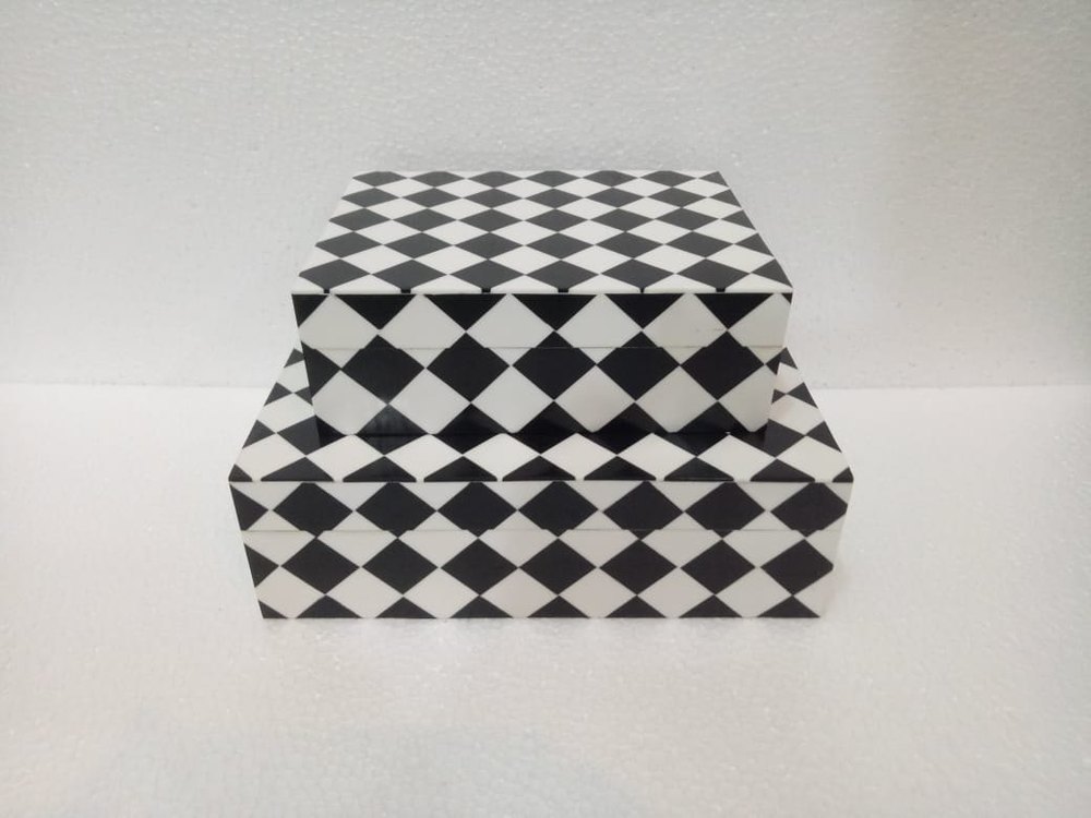 Rectangle Plain Resin Jewellery Box, For Home, Size/ Dimension: 10x6x3