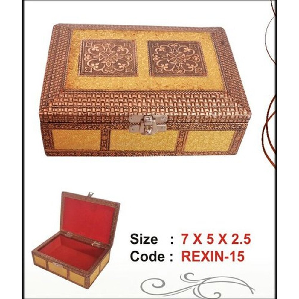 Swastik Toys Rectangle Rexin 15 Jewellery box, Size/Dimension: 7x5x2.5 Inches