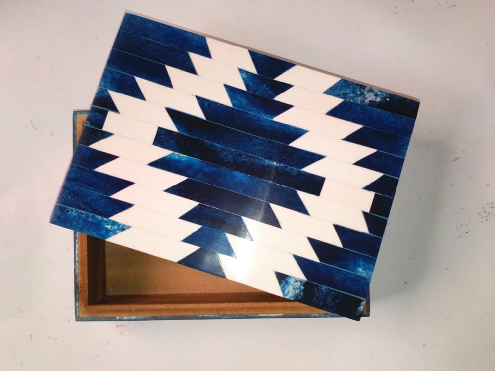 Rectangle Printed Resin Jewellery Box, For Home