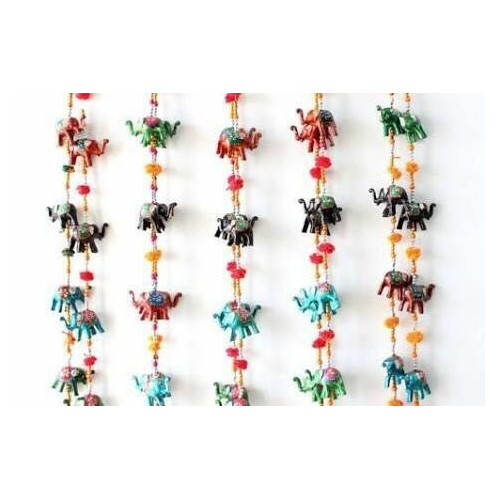 Multicolor Elephant Handmade Door Hangings, For Home Decor, Size: 3 Feet