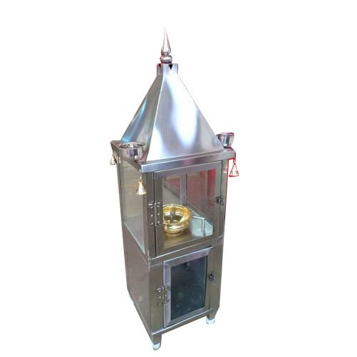 Silver Stainless Steel Temple, Size: 1.25\' X 1.25\' Ft