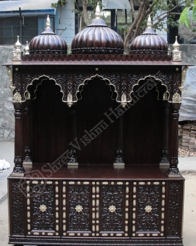 Wooden And Metal Home Temple