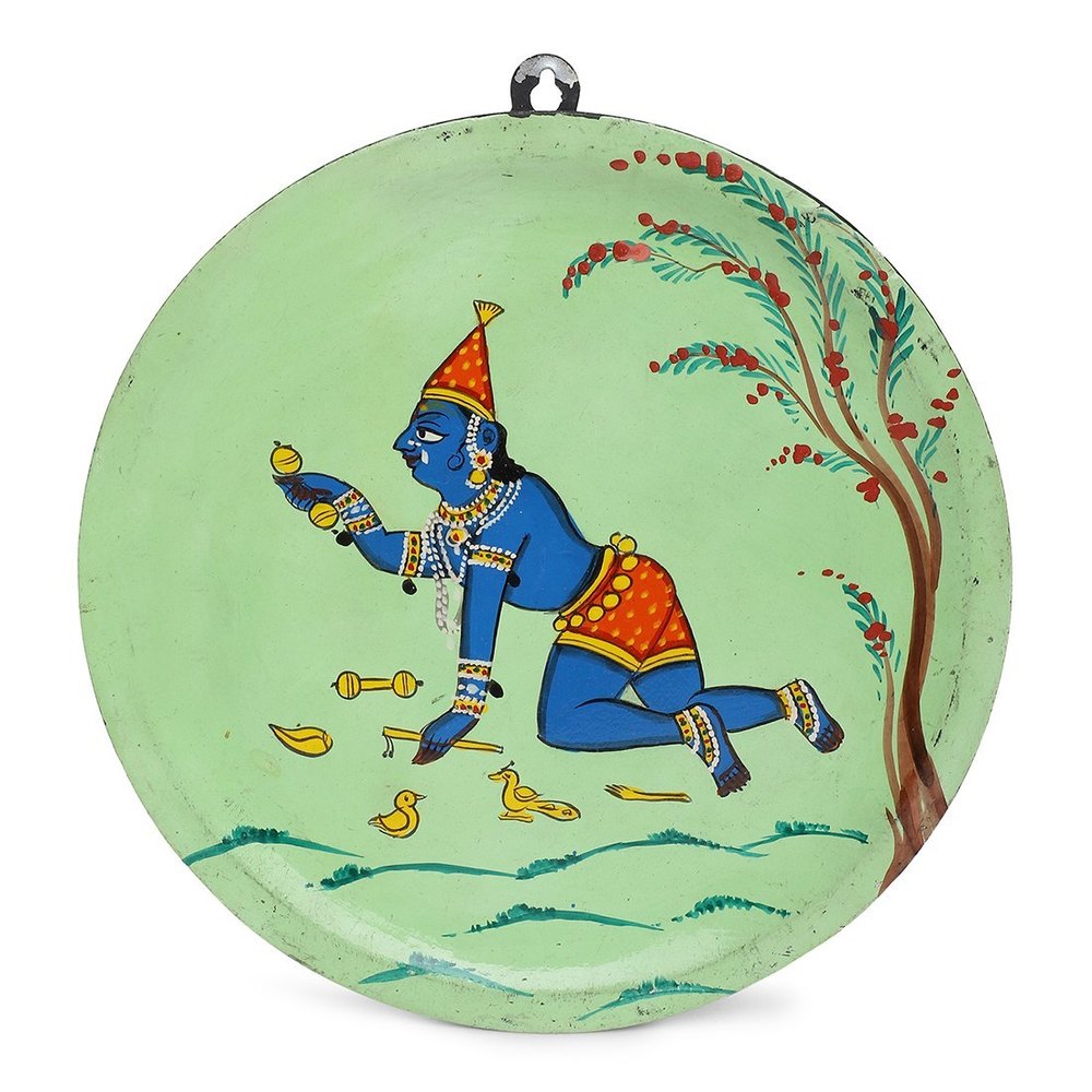 The Cocotier Wooden Hand Painted and Hand Crafted Decorative Wall Plate