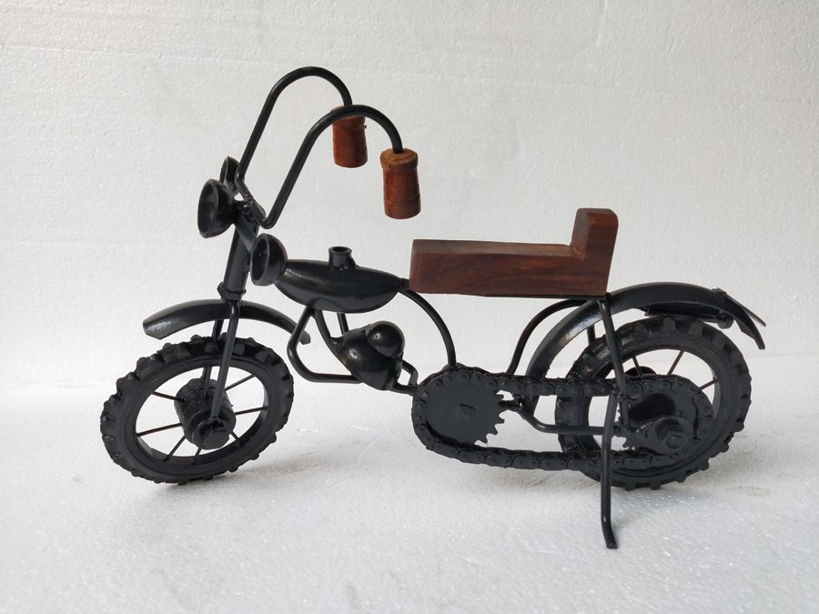 AE Multicolor Iron Bike Miniature Decor, Dust With Dry Cloth