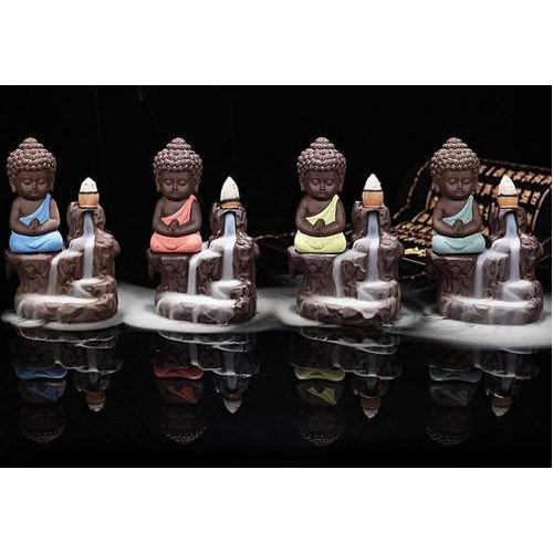 Resin Smoke Buddha Fountain Statue, Size: 3.5 X 5