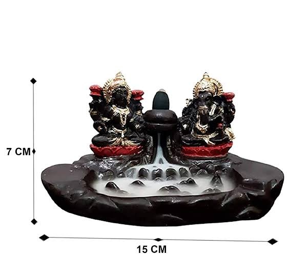 Ceramic Smoke fountain luxmi ganesh, For In Temple, Packaging Type: Bown Printed Box