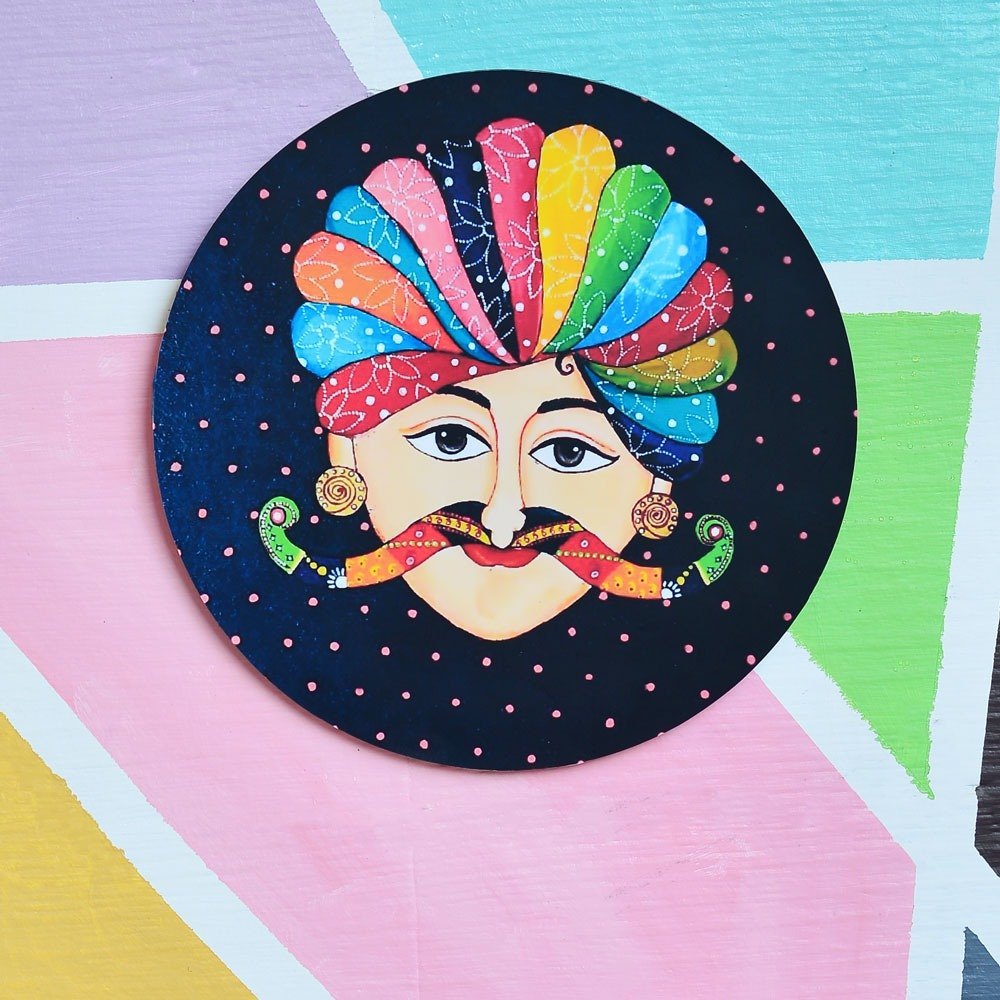 Multicolor Mdf Wall Plates, Circular