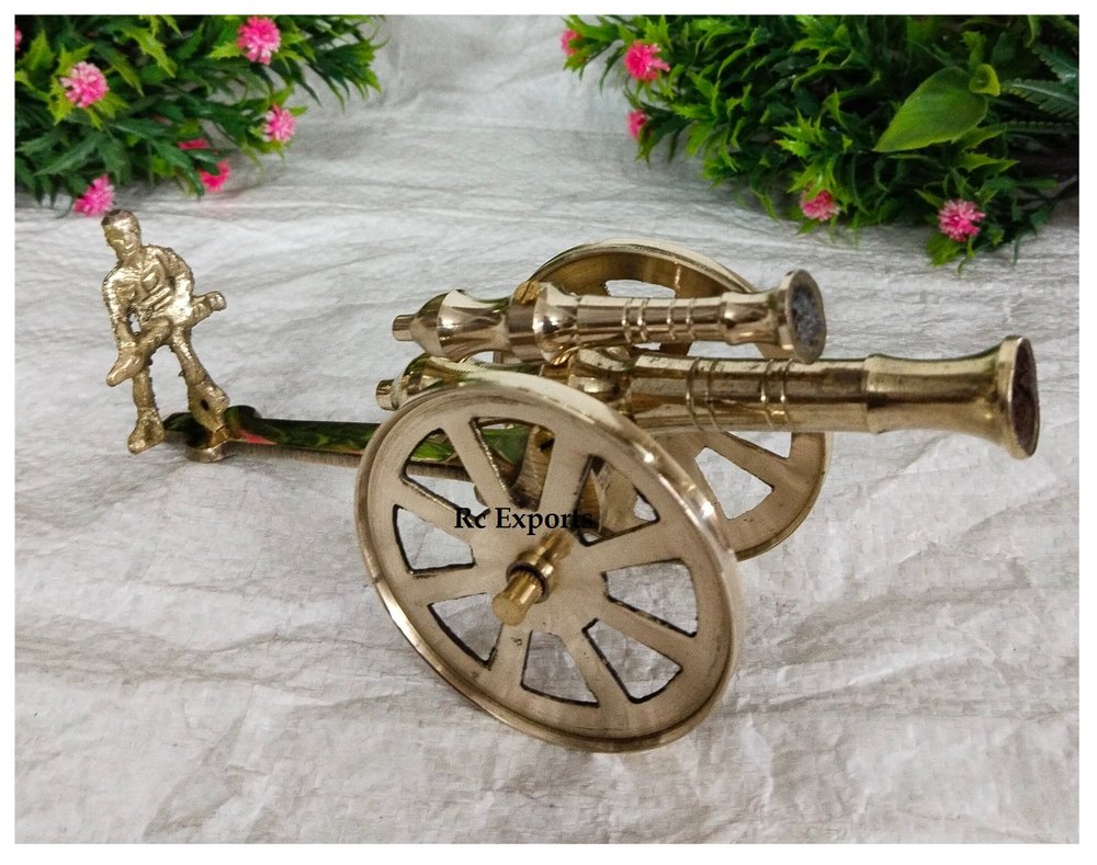 Brass Decorative Canon Showpiece for Home Decor, Table Decor, Perfect Gift Available in 3 Size