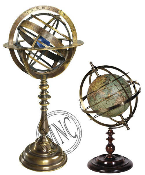 Full Brass Armillary Sphere Globe