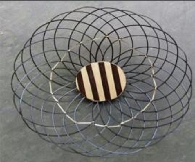 Brown Round Bamboo Small Basket