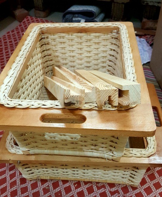 Brown Wooden Wicker Basket
