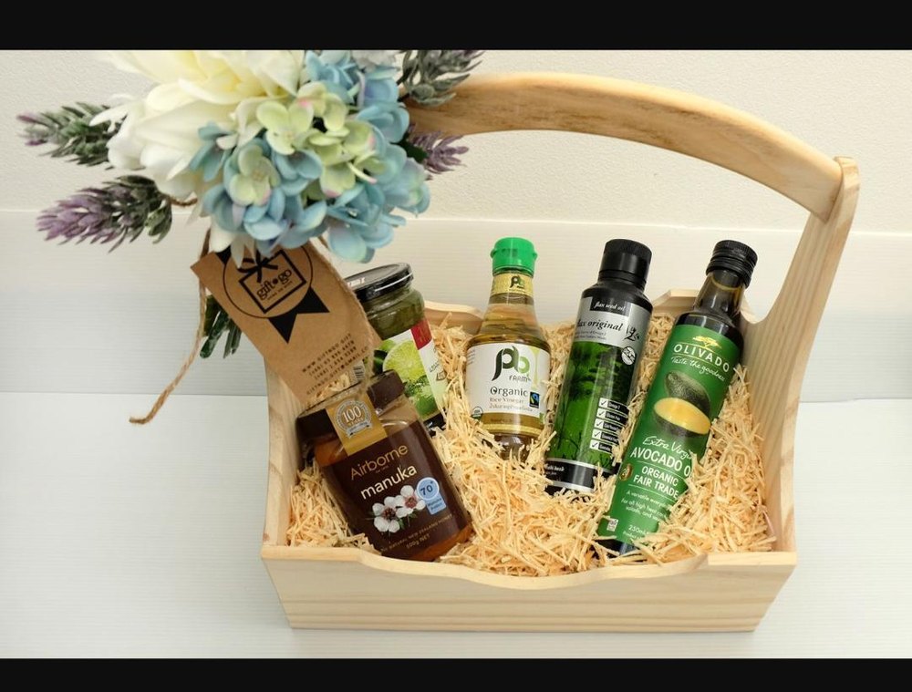Wooden Gift Basket