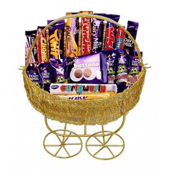 METAL GOLD PLATED MESH WIRED BOAT WITH WHEEL GIFT HAMPER BASKET, Size/Dimension: 10, 400 Grams