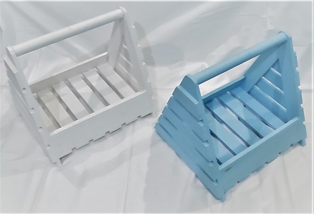 Multicolor Rectangular Wooden Gift Hamper Basket, 500gm, Smooth