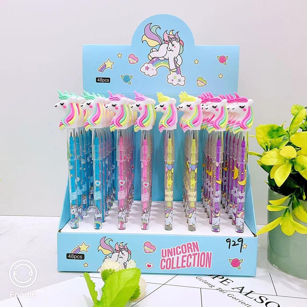 Unicorn pencil for kids birthday party return gift, Size: 9
